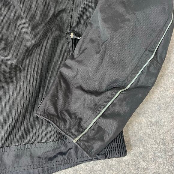 Harley Davidson Mens Black Motorcycle Jacket Mesh Armor Reflective Size Large - Picture 4 of 14